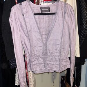 Reformation Lilac Blouse